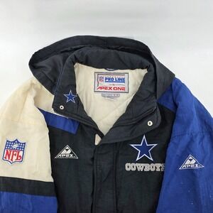 Dallas Cowboys‎ Mens Vintage Apex One Pro Line Puffer Jacket Size XL Colorblock